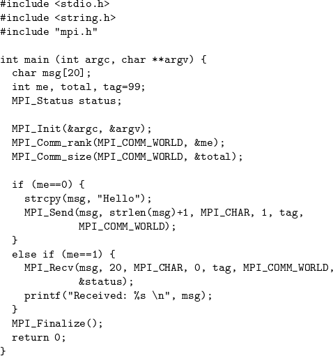 A simple MPI program.